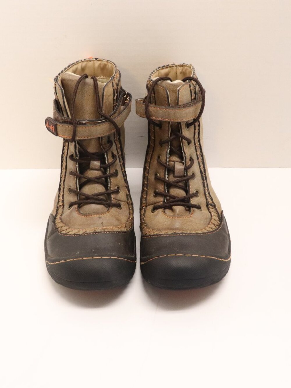 J41 Ankle Boots Size 8.5M Faux‎ Vegan Textile Upper Rubber Outsole KJ13SRA34